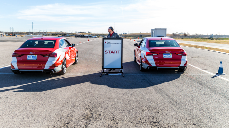 Illustration for article titled The Audi Driving Experience Lets You Blast Around An F1 Track In Someone Else's R8
